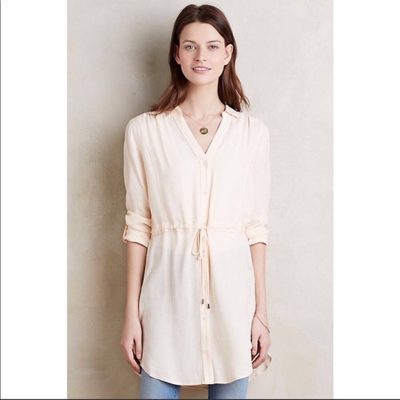 HD in Paris Anthropologie Carmina Tunic in Blush - Picture 3 of 8